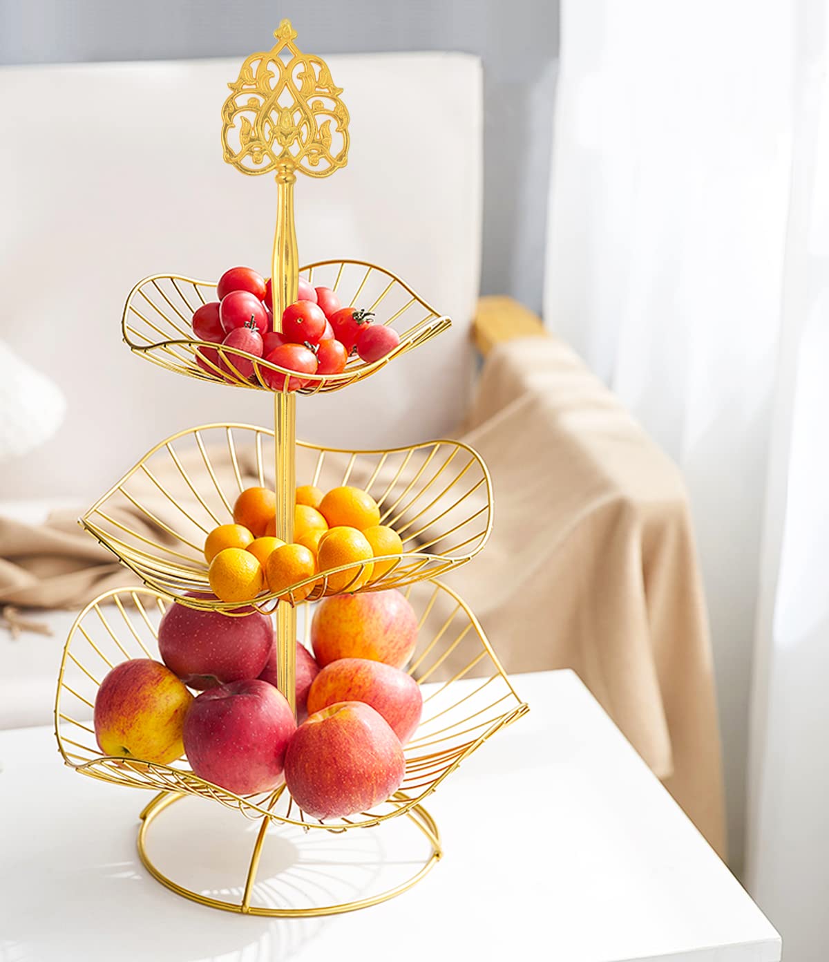 15 Inches 3-Tier Cupcake Golden Stand Hardware Fittings, Metal Mold Scepter Holder Diy Making For Fruit Plate Cake Stand Snack T