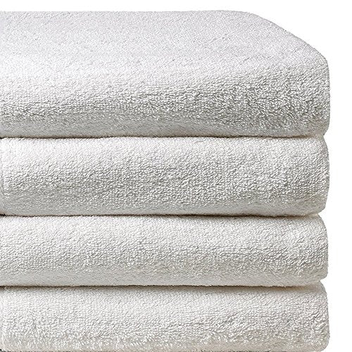 Show Car Guys 4 Pack 11'' X 18'' White Fingertip Towels 100% Cotton - Terry-Velour
