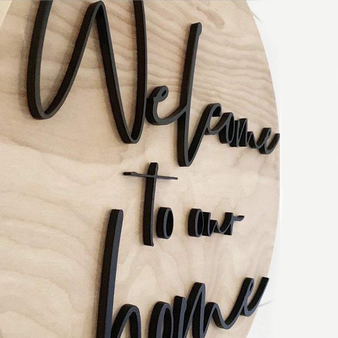 Shraddha Saburi Artwork Round Sign, Wood Sign, Tin Sign, Welcome To Our Home, Door Decor, Door Decoration, Wall Decoration, Wall