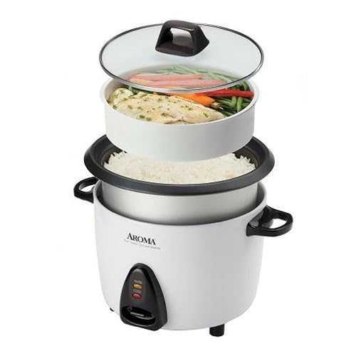 Aroma Housewares Arc-360-Ngp 20-Cup Pot-Style Rice Cooker & Food Steamer, White