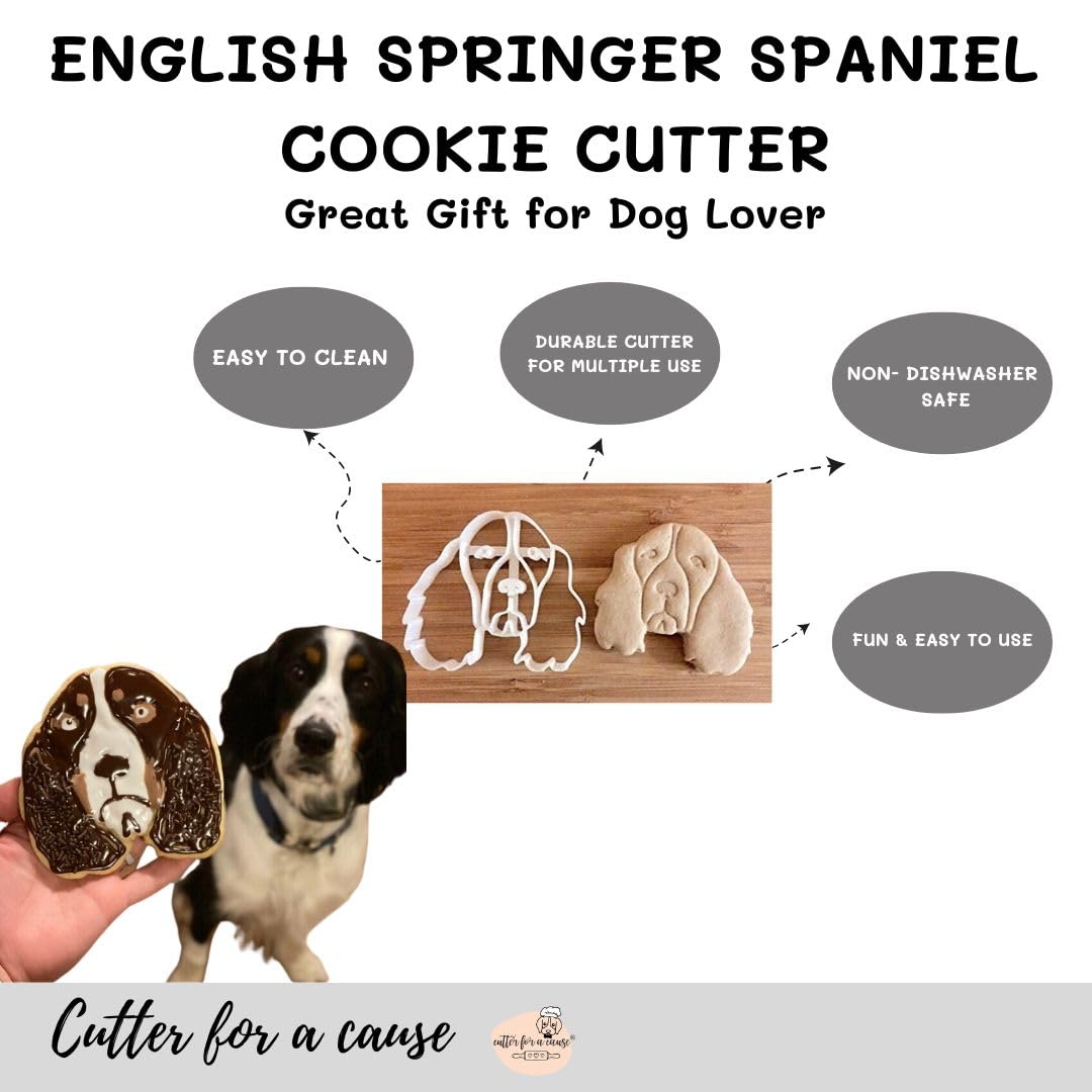 English Springer Spaniel Cookie Cutter And Dog Treat Cutter - Dog Face