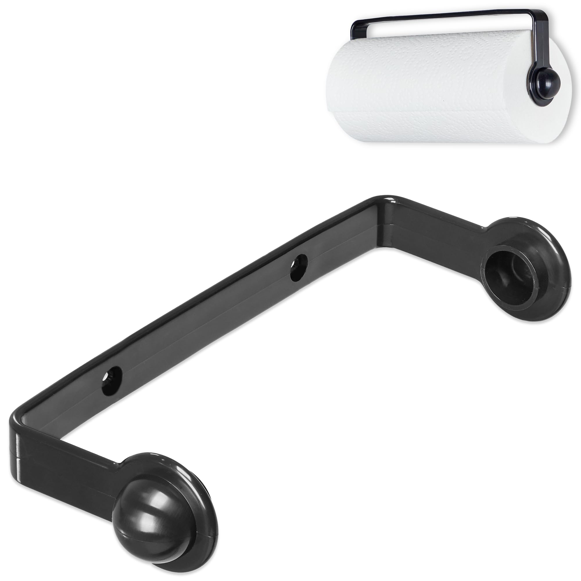 Spectrum Paper Towel Holder for Under Cabinet - Hanging Wall Mount Paper Towel Holder for Kitchen - Easy-to-Use Fits Standard & 