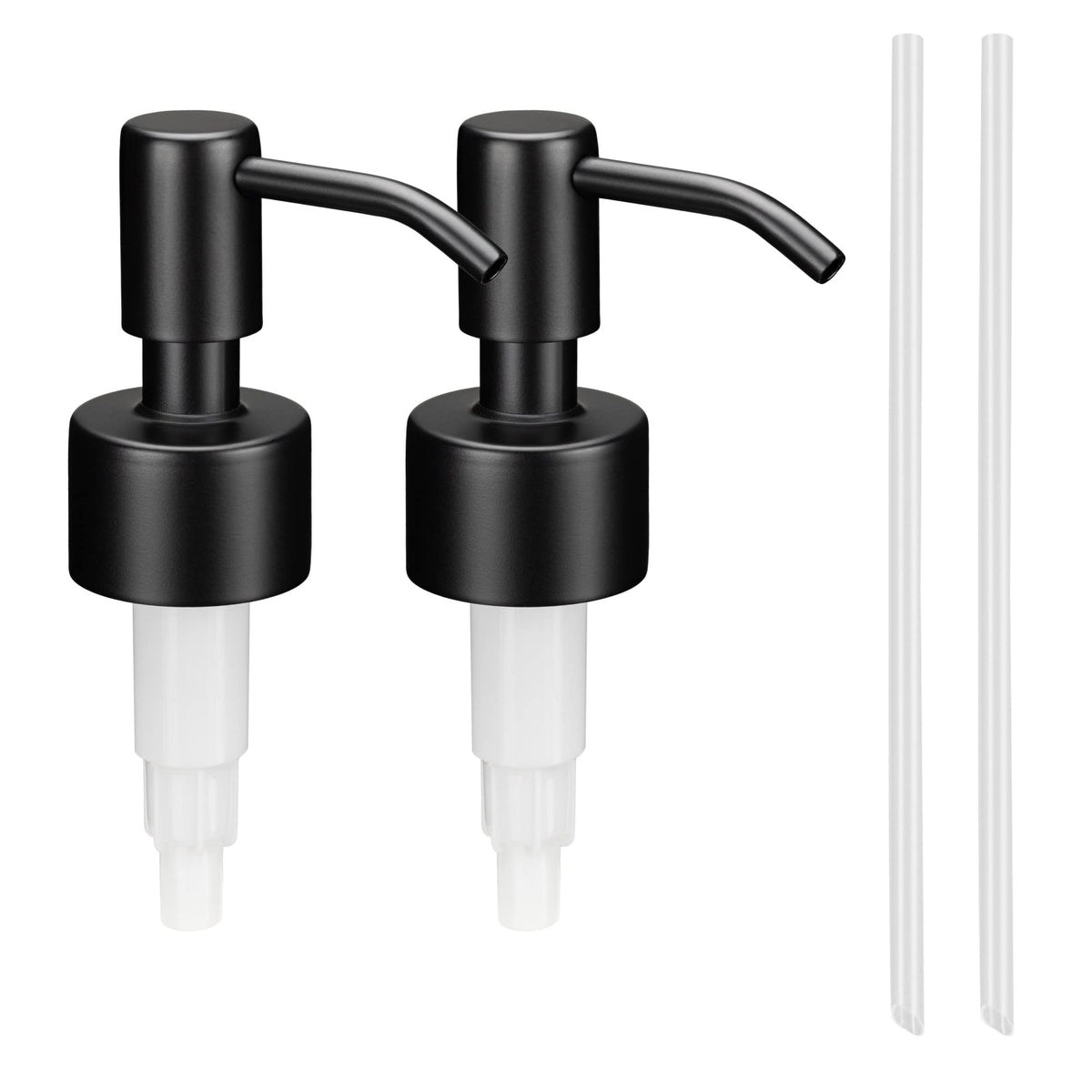 Navaris Replacement Soap Dispenser Pumps (Pack Of 2) - Stainless Steel Metal Pump For 1'' To 1 1/8'' (26Mm To 28Mm) Bottle Tops