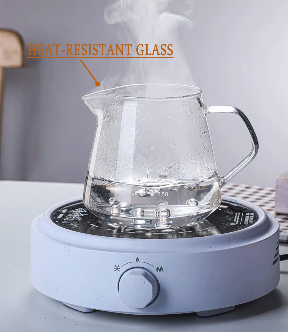 Cofisuki Pour Over Coffee Maker - 20 Oz /600Ml Glass Carafe Coffee Server With Glass Coffee Dripper/Filter, Drip Coffee Maker Se