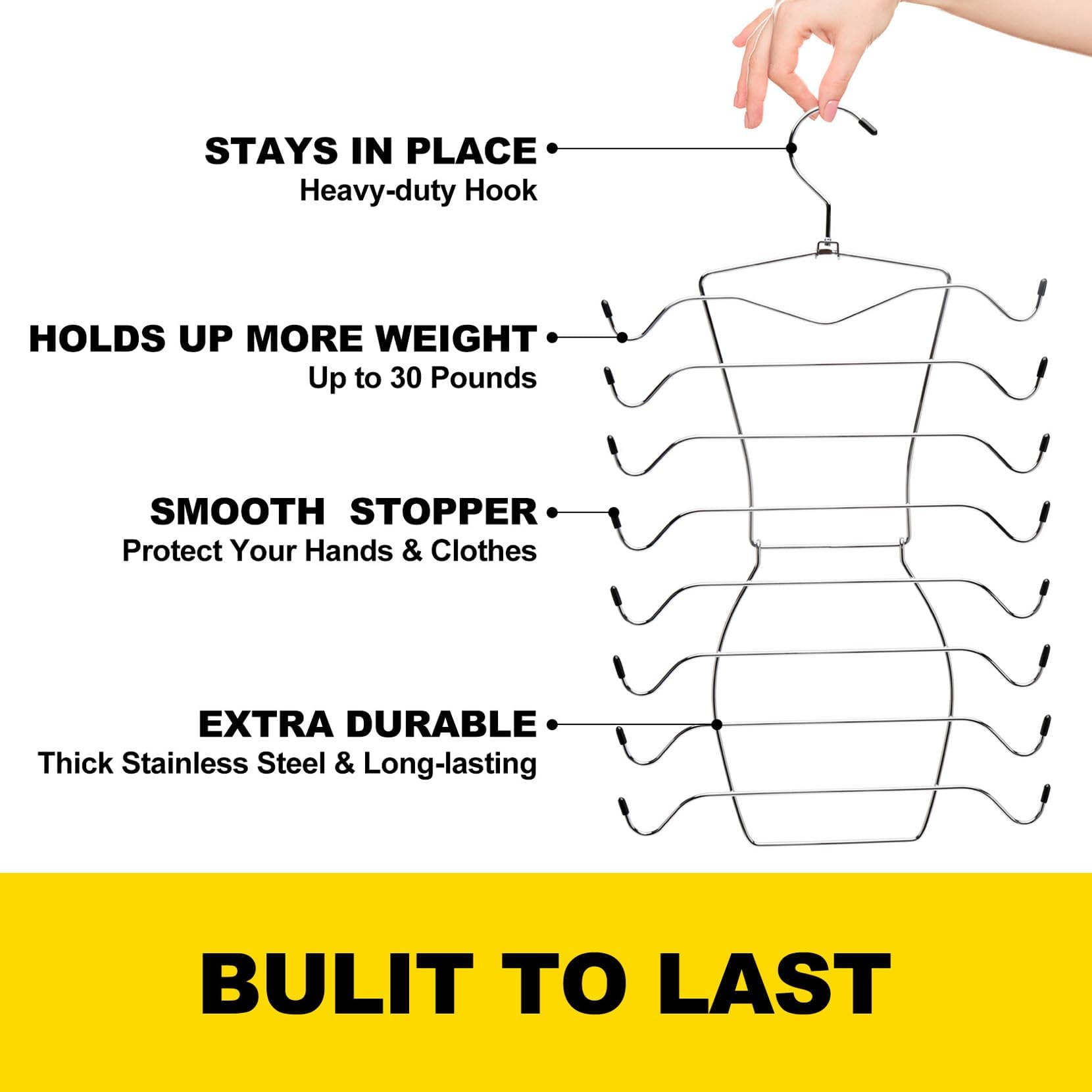 2 Pack Closet-Organizers-And-Storage,8 Tier Tank-Top-Hanger Closet-Organizer,Closet-Organizer Bra Hanger,Apartment Dorm-Room-Ess