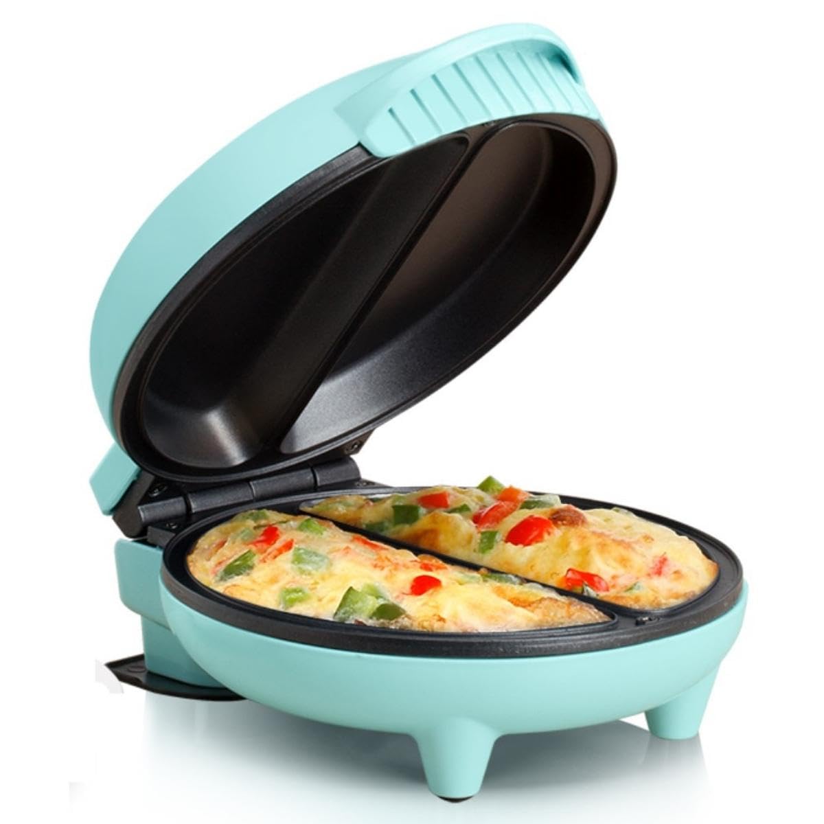 Holstein Housewares - Non-Stick Omelet & Frittata Maker, Mintstainless Steel - Makes 2 Individual Portions Quick & Easy