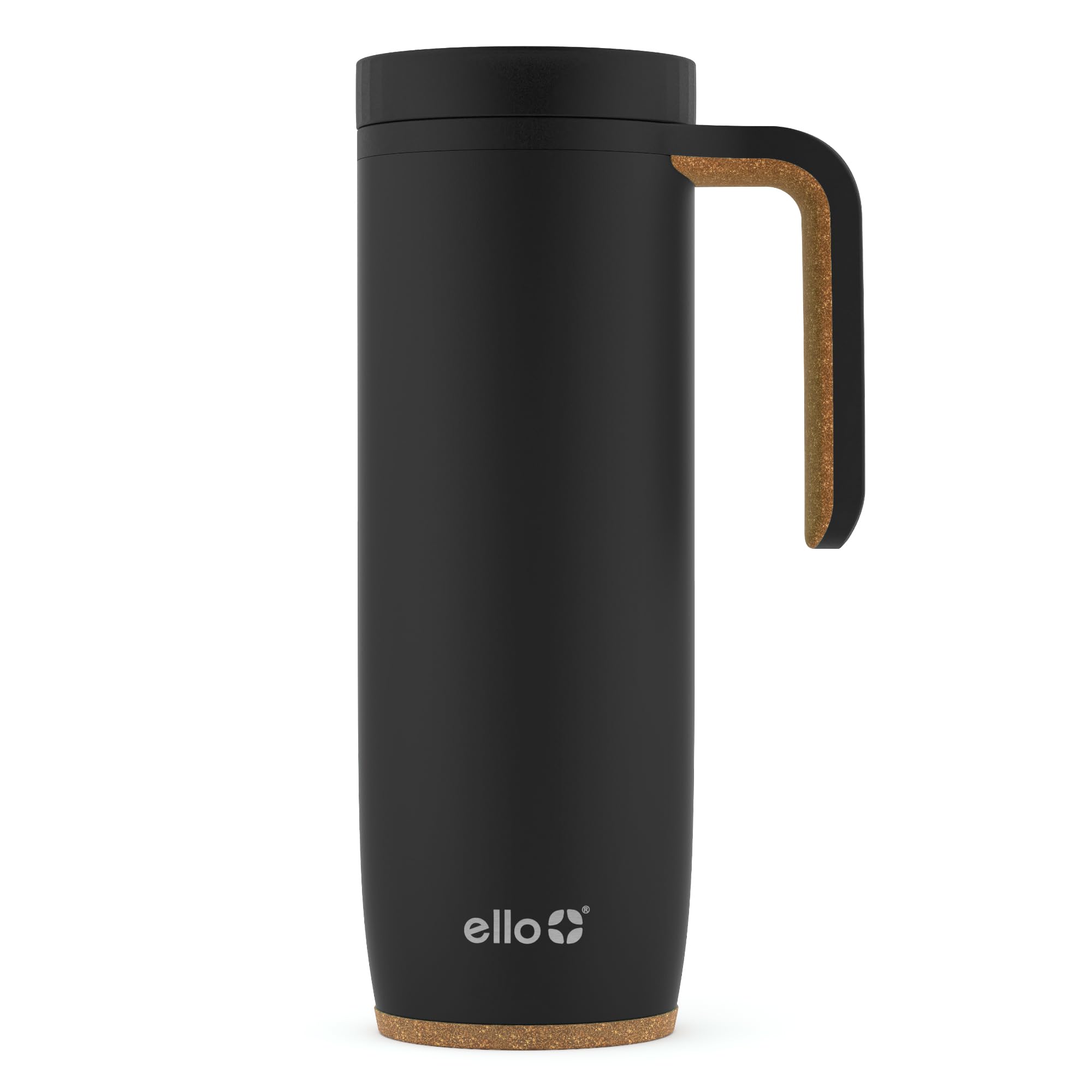 Ello Magnet 18Oz Vacuum Insulated Stainless Steel Travel Mug With Side Handle And Leak-Proof Slider Lid And Built-In Coaster, Ke