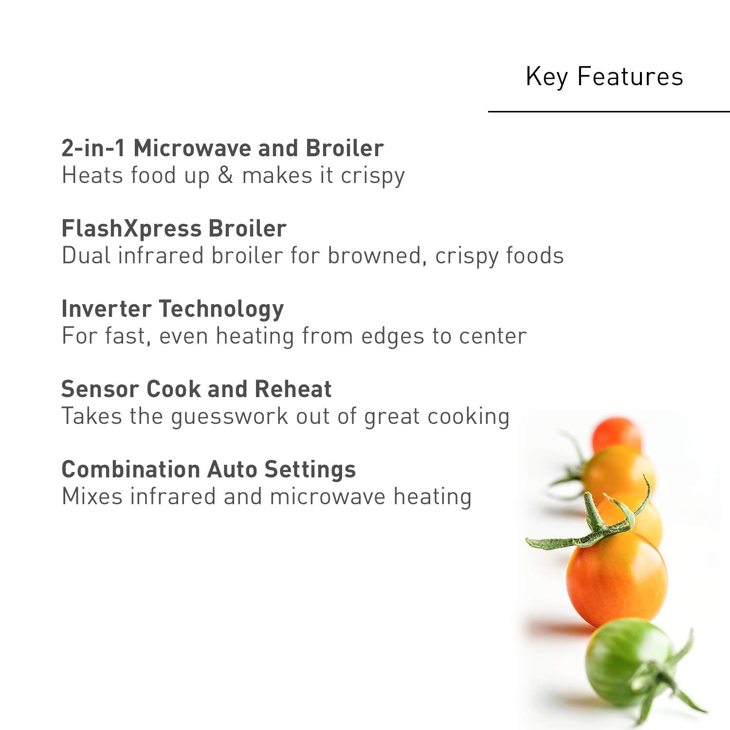 Panasonic 2-In-1 Microwave Oven With Flashxpress Broiler, Inverter Technology For Even Cooking And Smart Genius Sensor, 1000W, 1