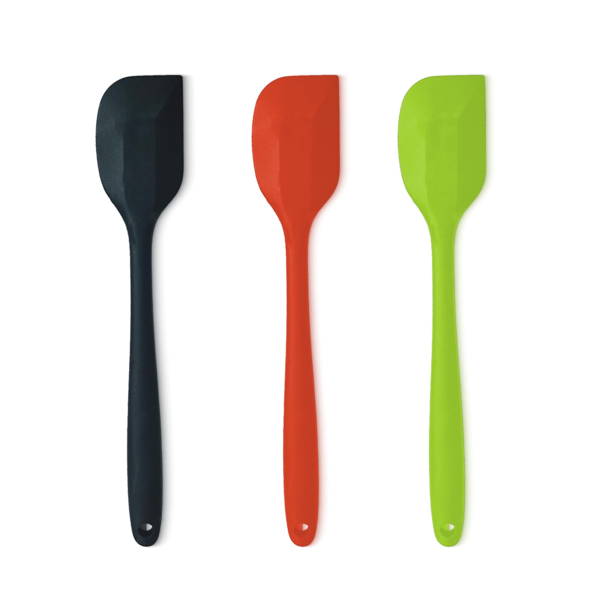 Hs Set Of 3 Medium Silicone Spatulas Heat Resistant Harmless NonStick Utensils Easy To Clean For Cooking, Baking And Mixing Mul