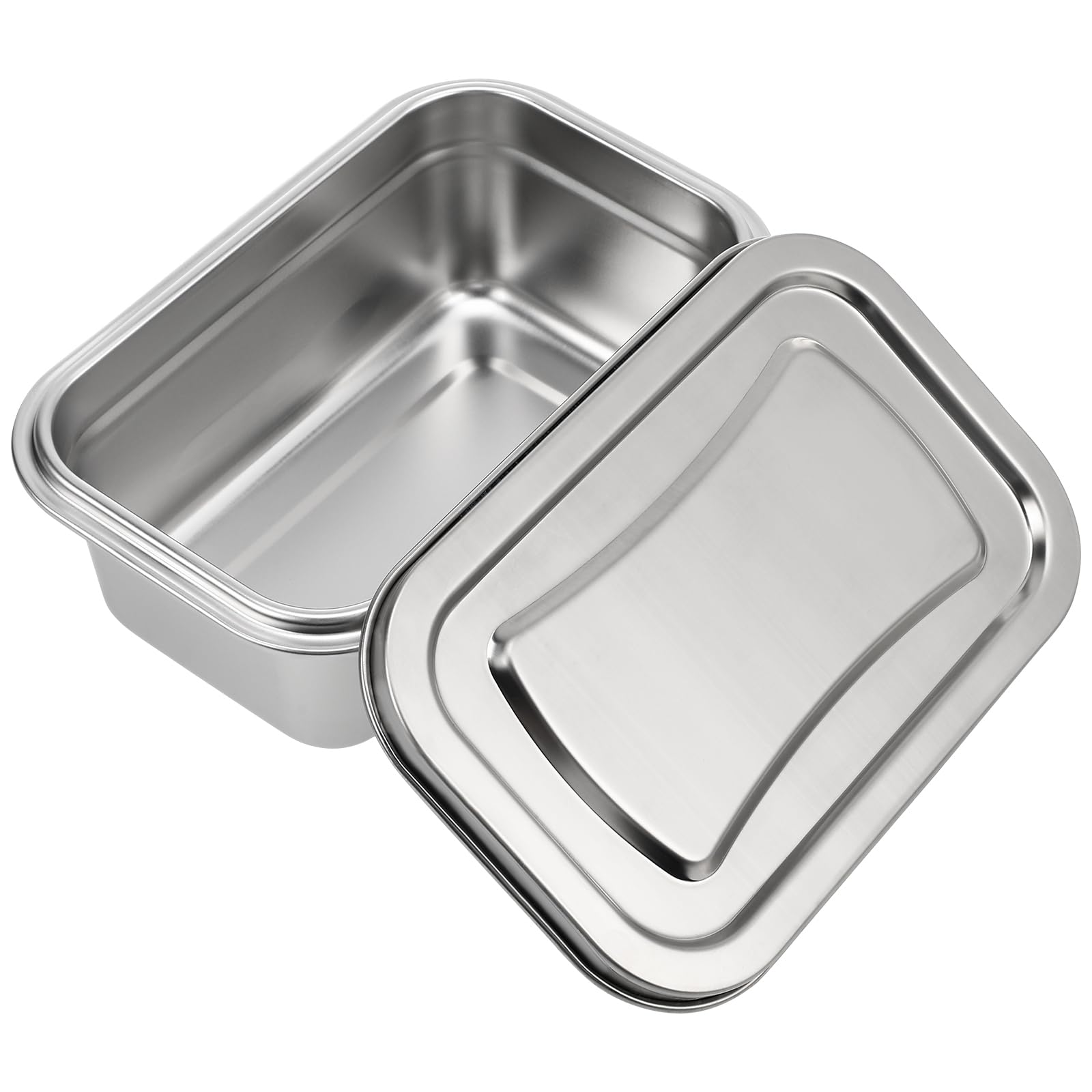 Hemoton Reusable Ice Cream Storage Containers With Lids Stainless Steel Food Keeper Freezer Box Insulated Ice Cream Tub For Refr