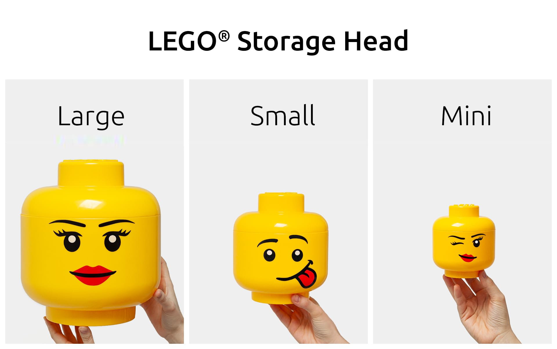 Room Copenhagen LEGO Storage Head - Large Boy, Plastic, Model 4032