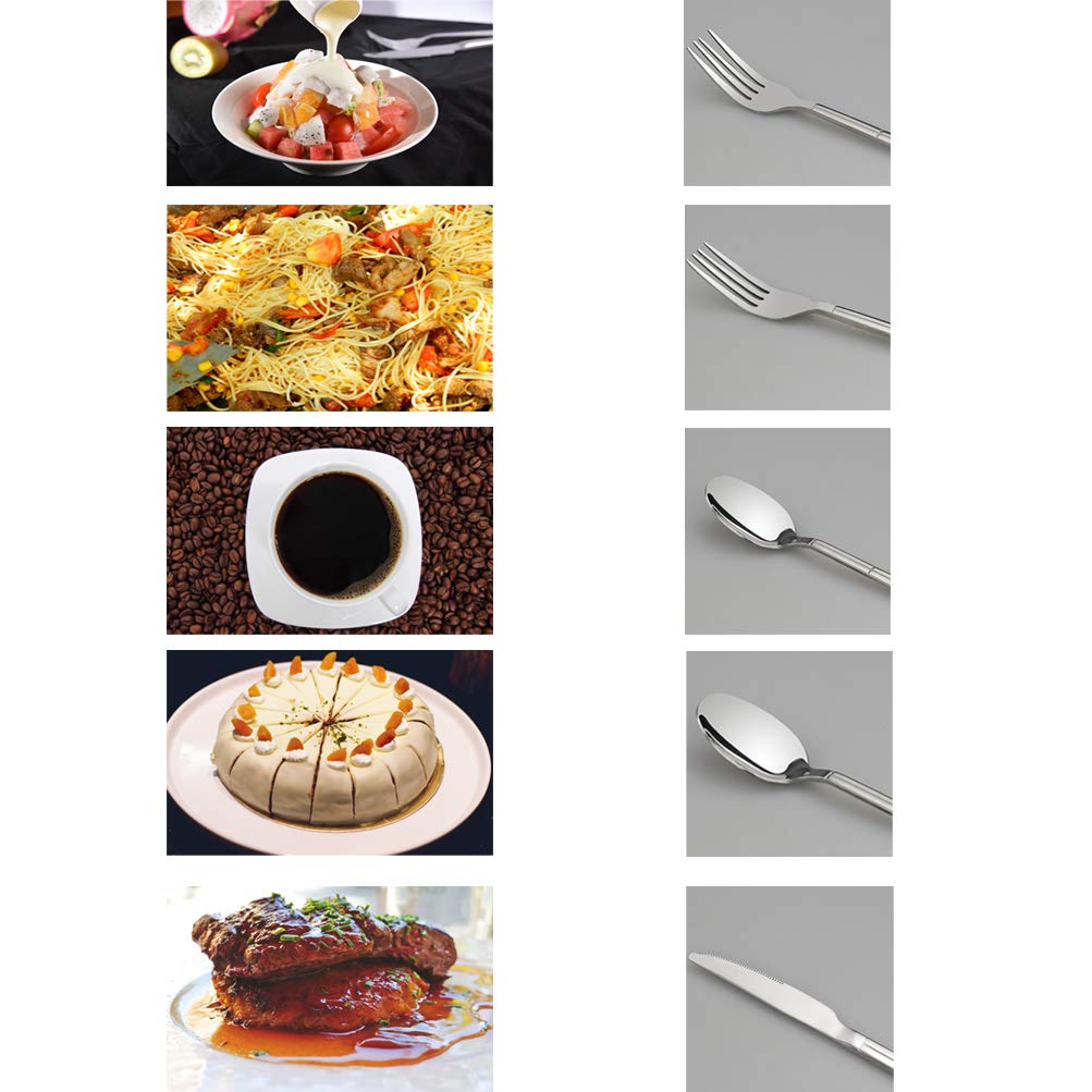 Lesbin 30-Piece Stainless Steel Flatware Silverware, Service For 6