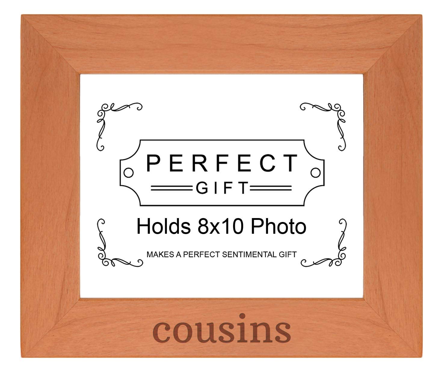 Personalized Gifts Sentimental Photo Frame Cousins Wood Engraved 8x10 Landscape Picture Frame