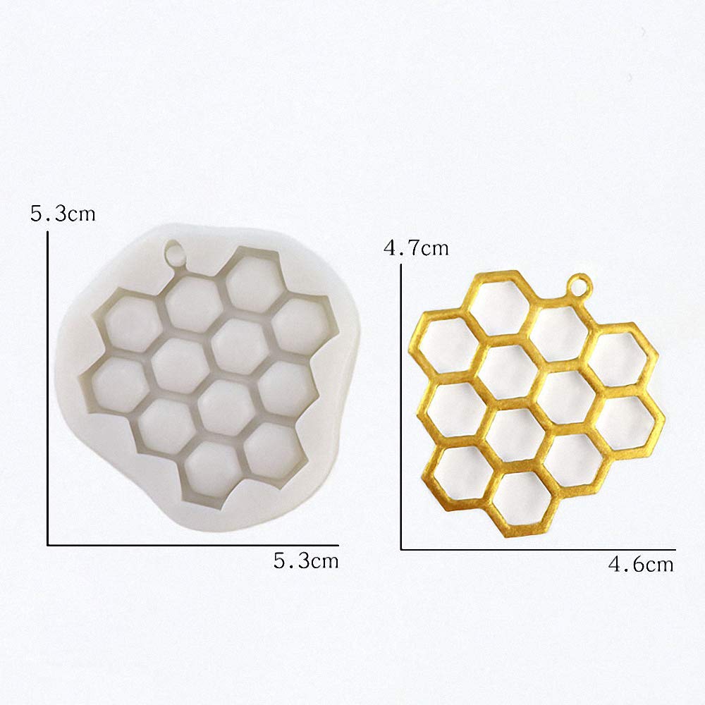 2Pcs Honeycomb Fondant Molds Bee Hive Silicone Mold For Cake Cupcake Decorating Chocolate Candy Mold Baking Kitchen Accessories