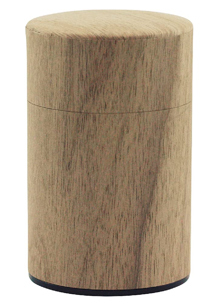 Kotodo Natural Wood Tea Tin Canister : Walnut/Long 3.5Oz (100G), Japan