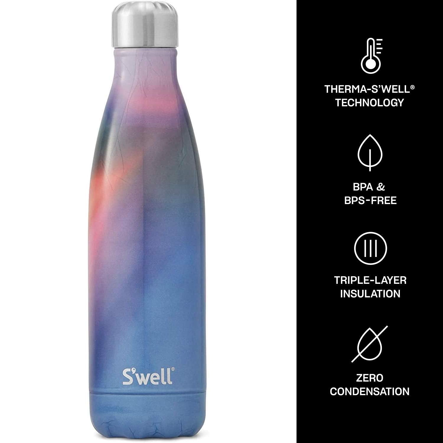 S'Well Stainless Steel Triple-Layered Vacuum-Insulated Containers Keeps Drinks Cold For 41 Hours And Hot For 18-With No Condensa
