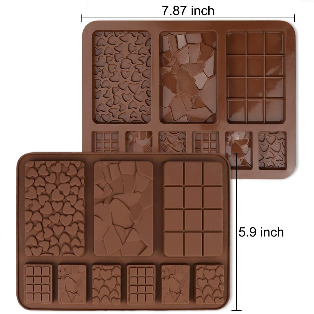 4 Pcs Silicone Chocolate Molds, Break Apart Chocolate Molds 9 Cavity Chocolate Silicone Molds Break Apart Candy Molds For Cake D