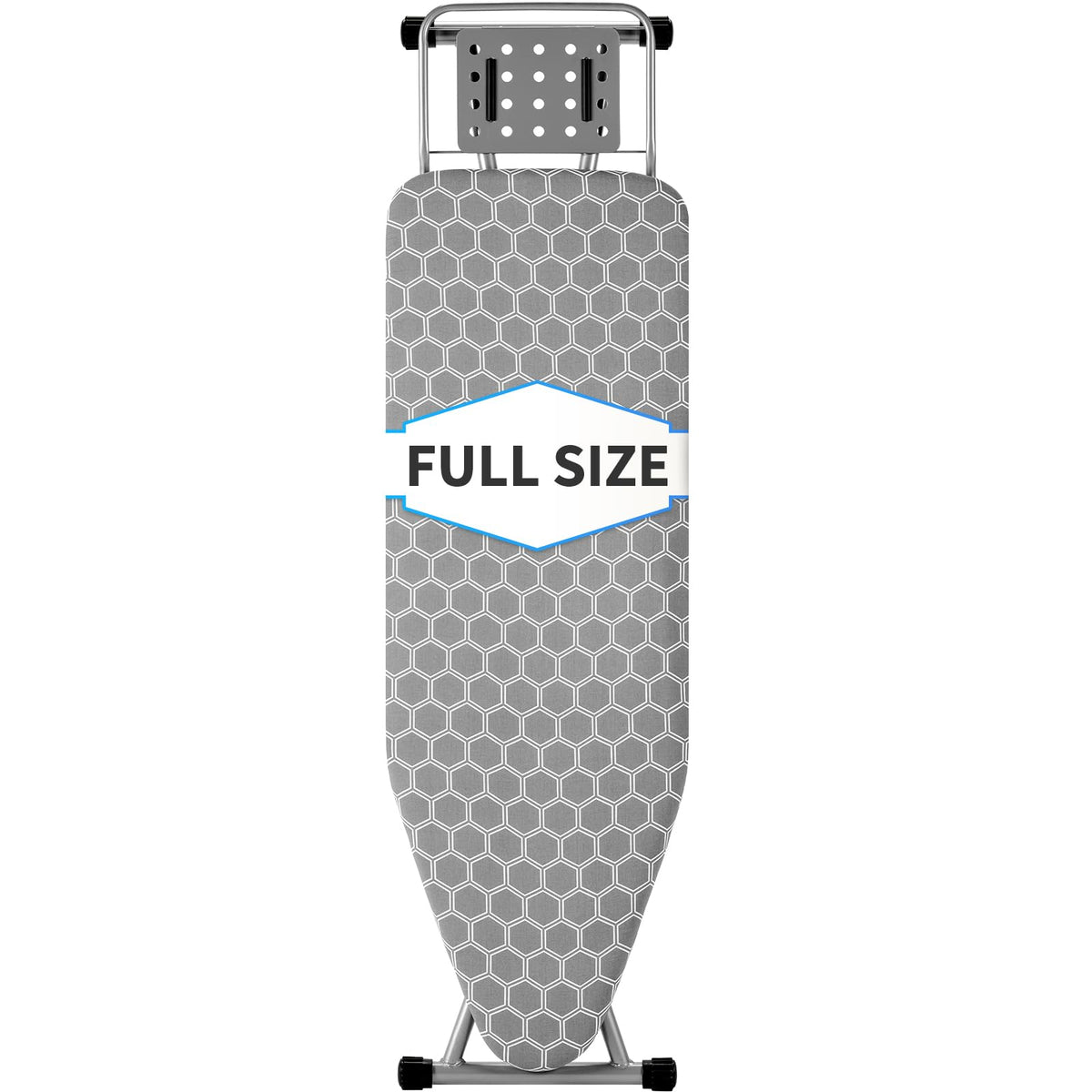 Full Size Ironing Board 57'' L X15 W, Large Wide Sturdy Ironing Board With Iron Rest, Foldable Adjustable Iron Board With Heat R