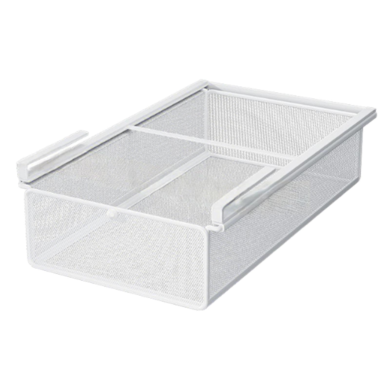Trendivibe Hanging Pull Out Drawer Iron Under Cabinet Organizer For Closet Kitchen Home S White