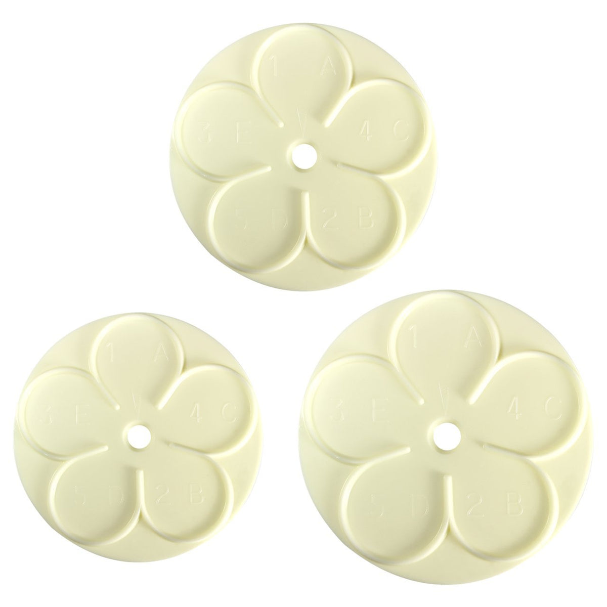 Jem Easy Rose Fondant Cutters, For Cake Decorating, Set Of 3, Standard, White
