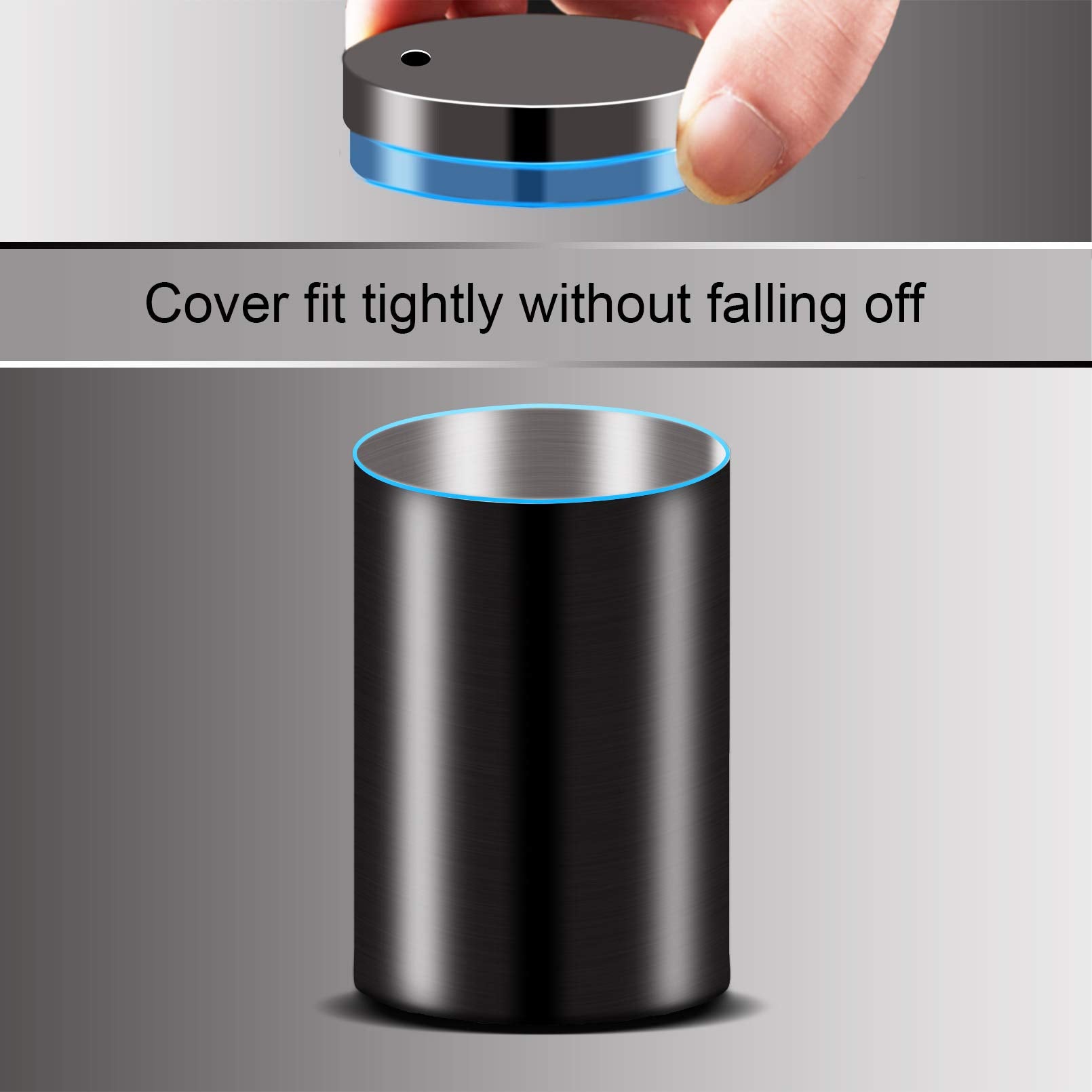 YIFOCUS Stainless Steel Metal Toothpick Holder Dispenser  Tooth Picks Lot Container with 500 Pieces Bamboo Round Toothpicks Wood for Teeth Appetizer and for kitchen (Black)