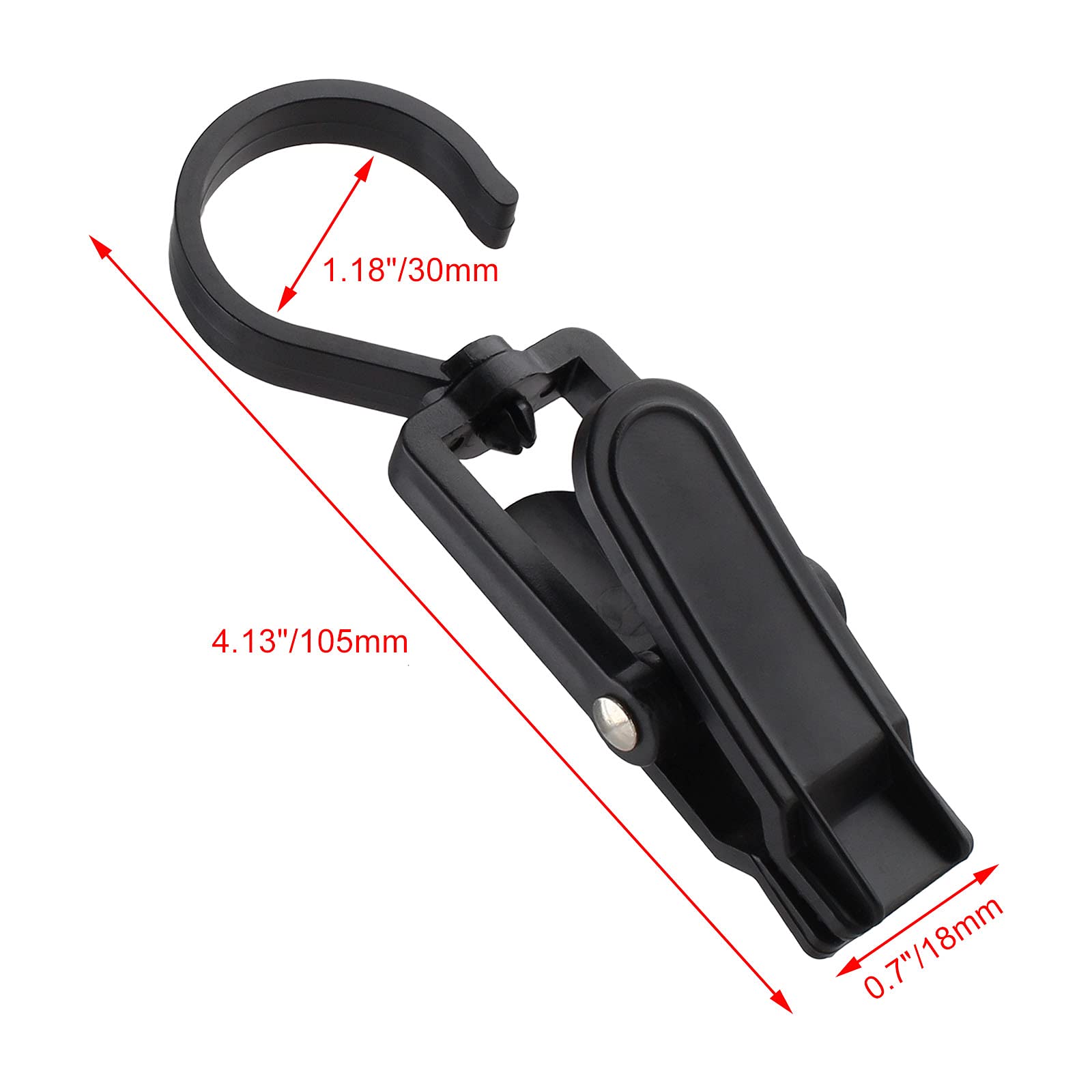 Jiozermi 20 Pcs Laundry Hooks Clip, Plastic Clothes Pins, Super Strong Hanger Clips, Swivel Hooks Clip For Clothing Store Home O