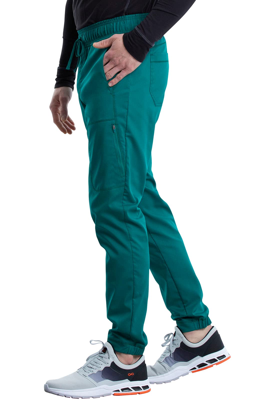 Cherokee Men Scrubs Pant Workwear Revolution Natural Rise Jogger Ww012T, M Tall, Hunter