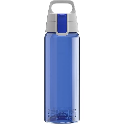 SIGG - Total Colour Blue Water Bottle - Pollutant- and BPA-Free Leak-Proof Bottle - Lightweight and Shatter-Proof Tritan Plastic Bottle - 20 Oz