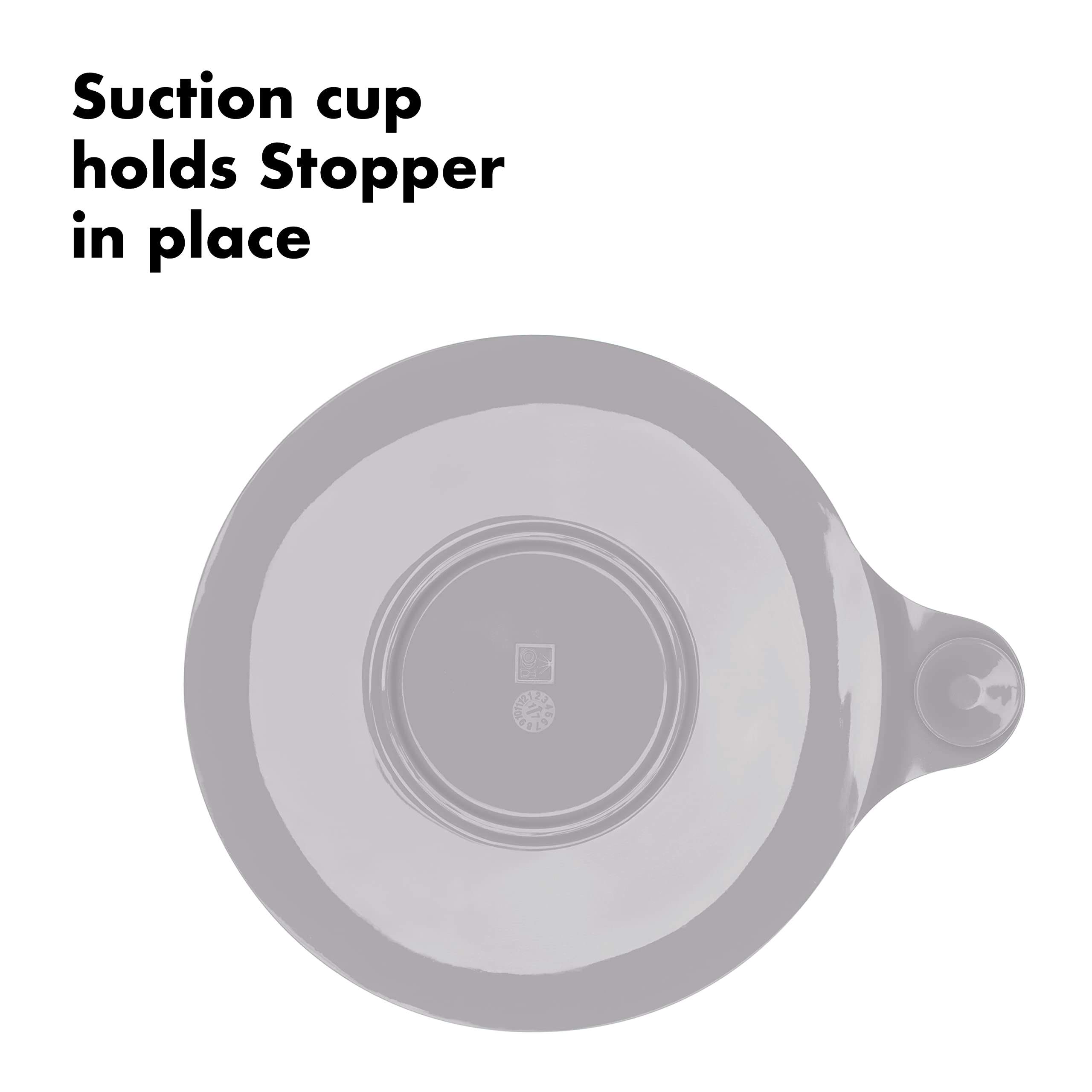 OXO Good Grips Silicone/Stainless Steel Tub Stopper  Grey