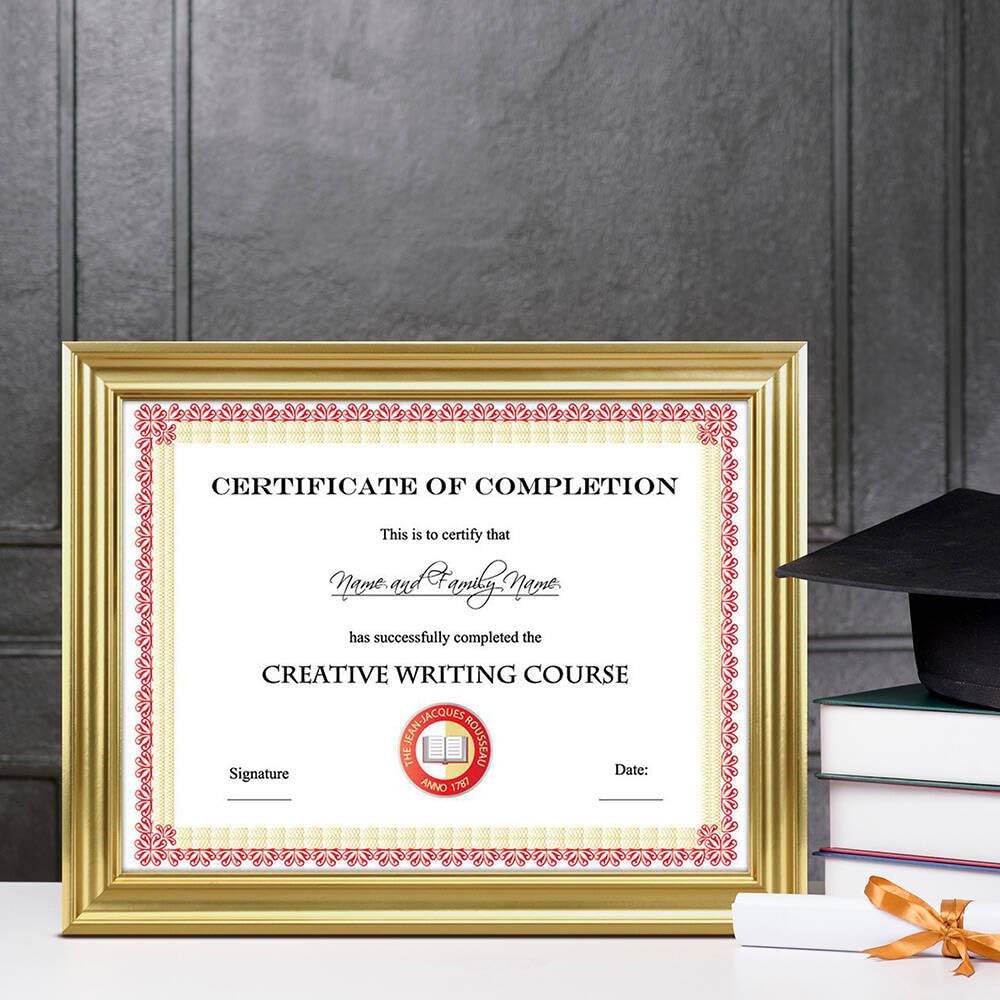 Memory Island 8.5x11 Diploma Document frames,Real Glass Fronts, 4 Pack Gold Certificate Frames for Wall Or Tabletop Display,Dipl