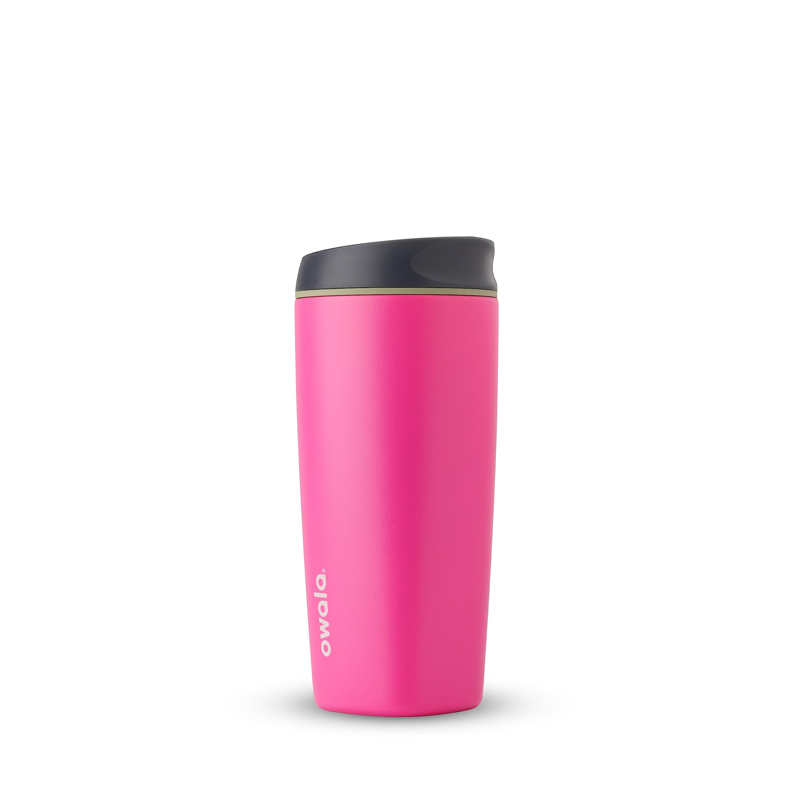 Owala SmoothSip Insulated Stainless Steel Coffee Tumbler, Reusable Iced Coffee Cup, Hot Coffee Travel Mug, BPA Free, 20 oz, Pink