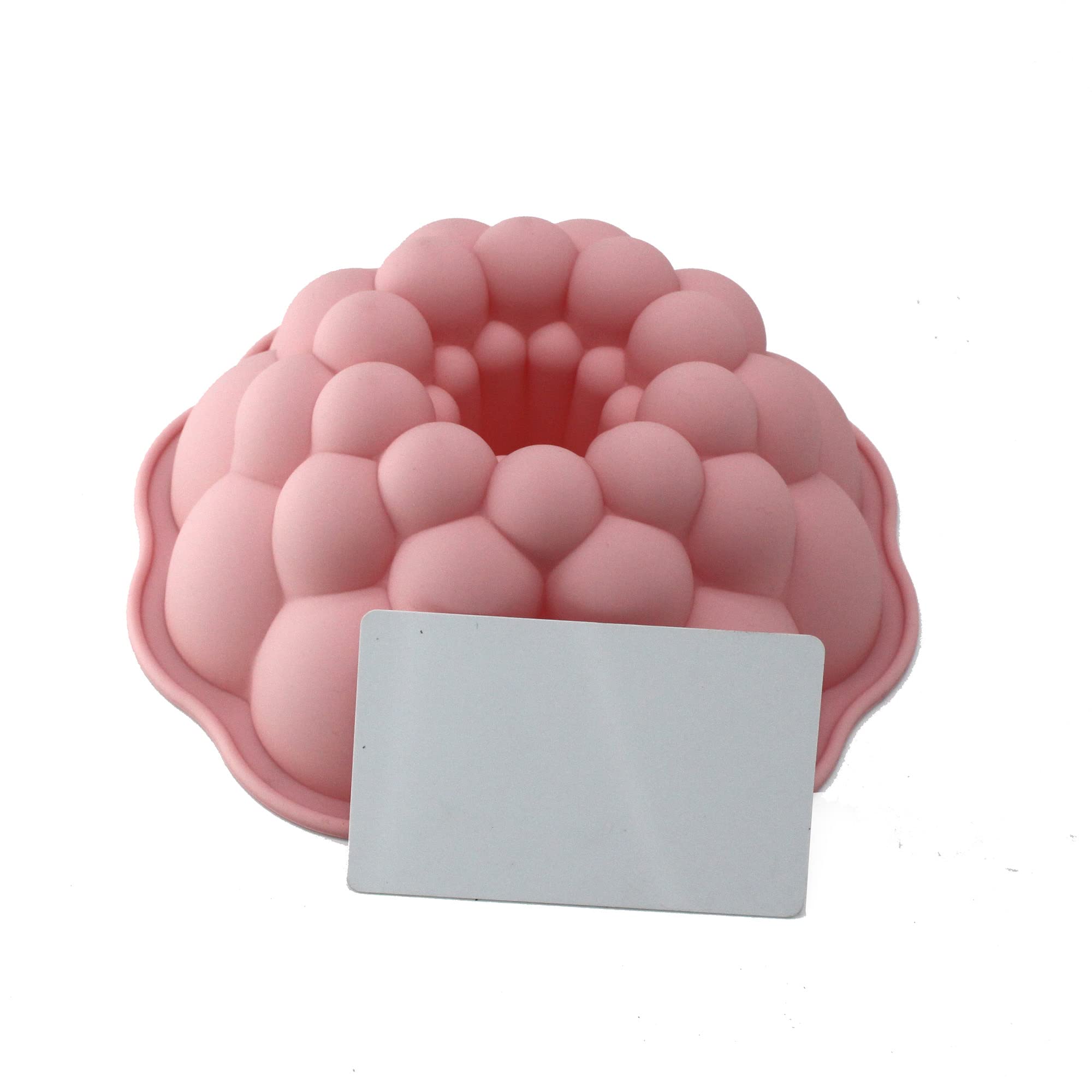 X-Haibei Small Bubbles Round Cake Pan Donut Gelatin Jello Puding Chocolate Baking Silicone Mold Dia. 6 Inch