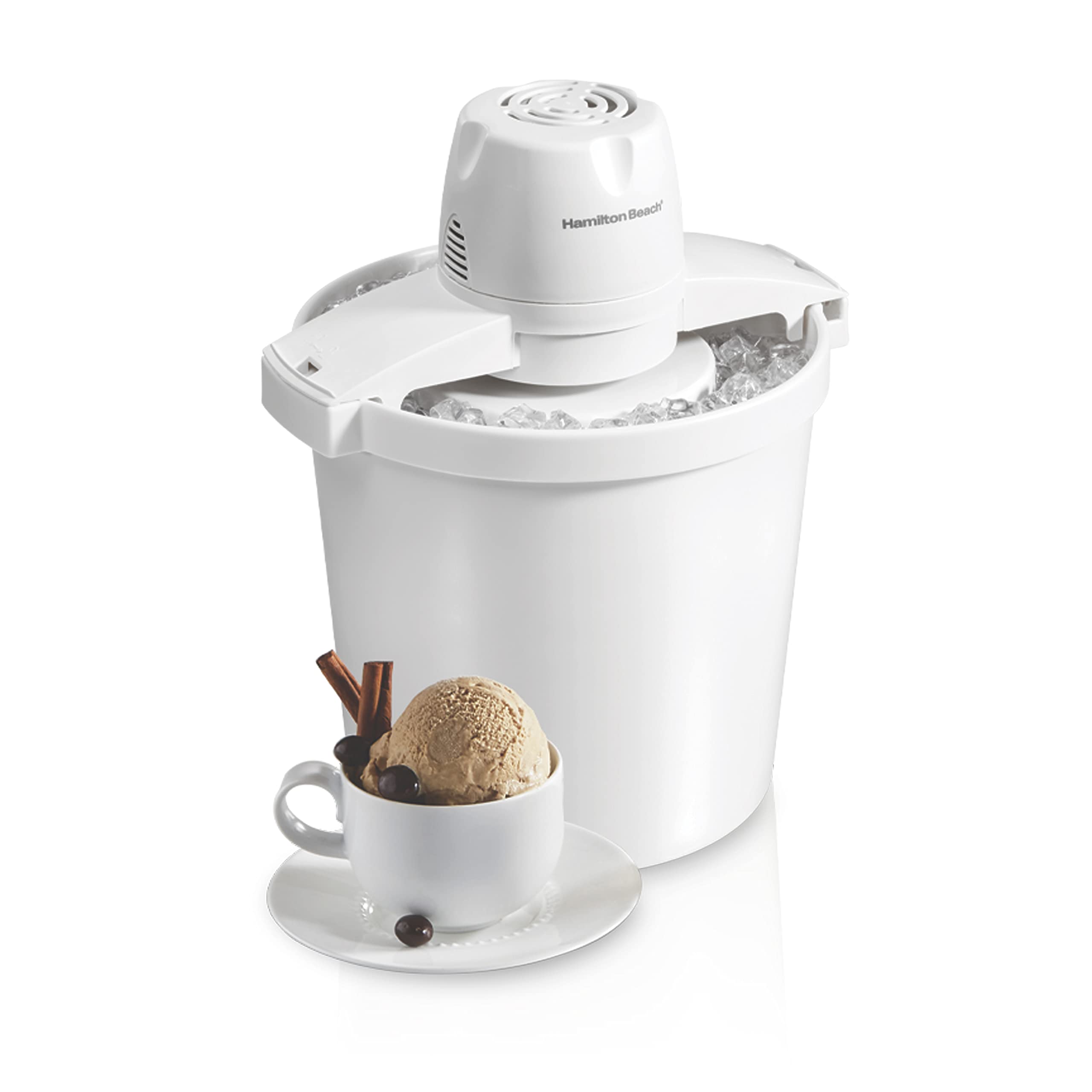 Hamilton Beach Electric Automatic Ice Cream Maker & Frozen Yogurt Machine, Makes Custard, Sorbet, Gelato And Sherbet, 4 Quart, W