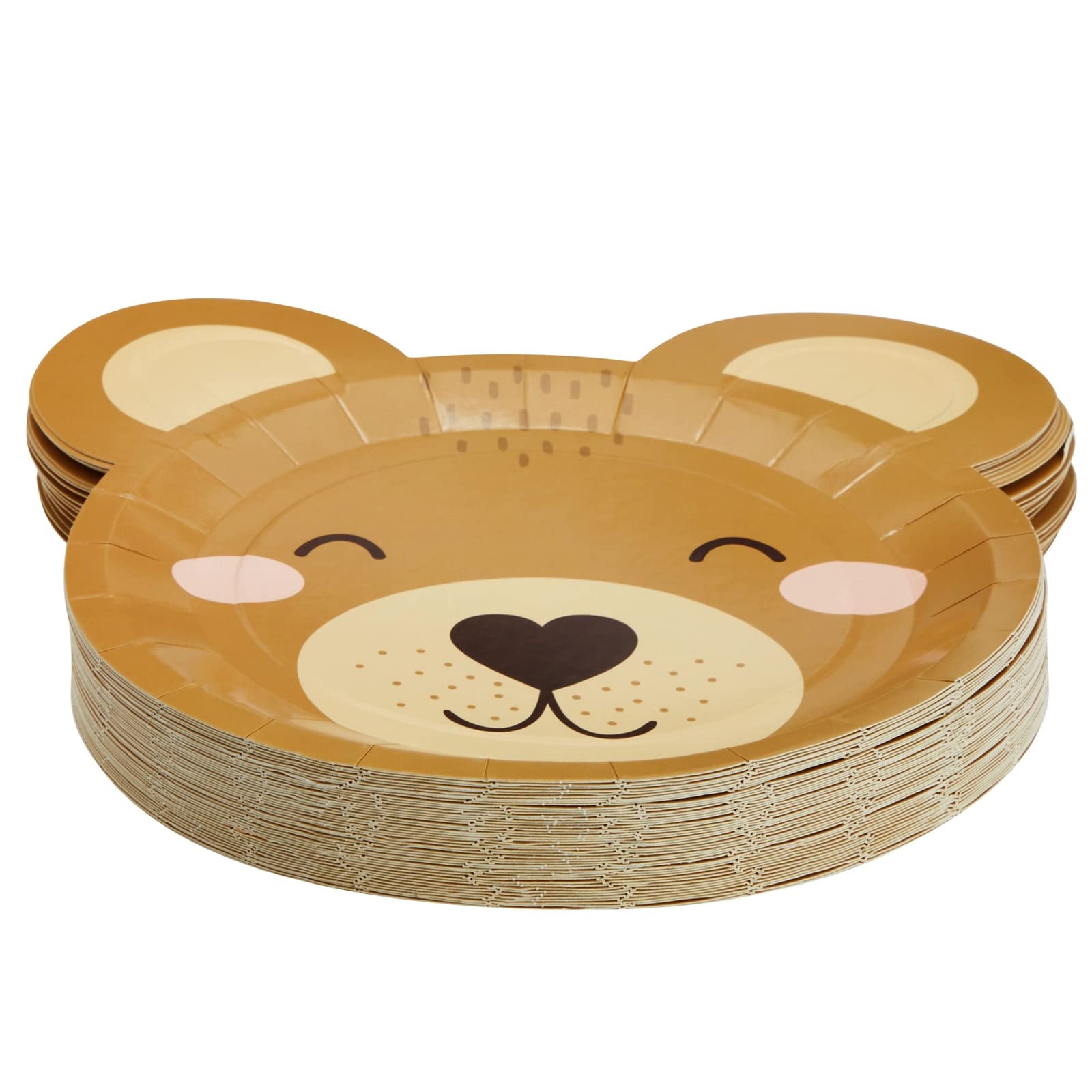Sparkle And Bash 48-Pack Teddy Bear Paper Plates For Baby Shower Decorations (11X11 In)
