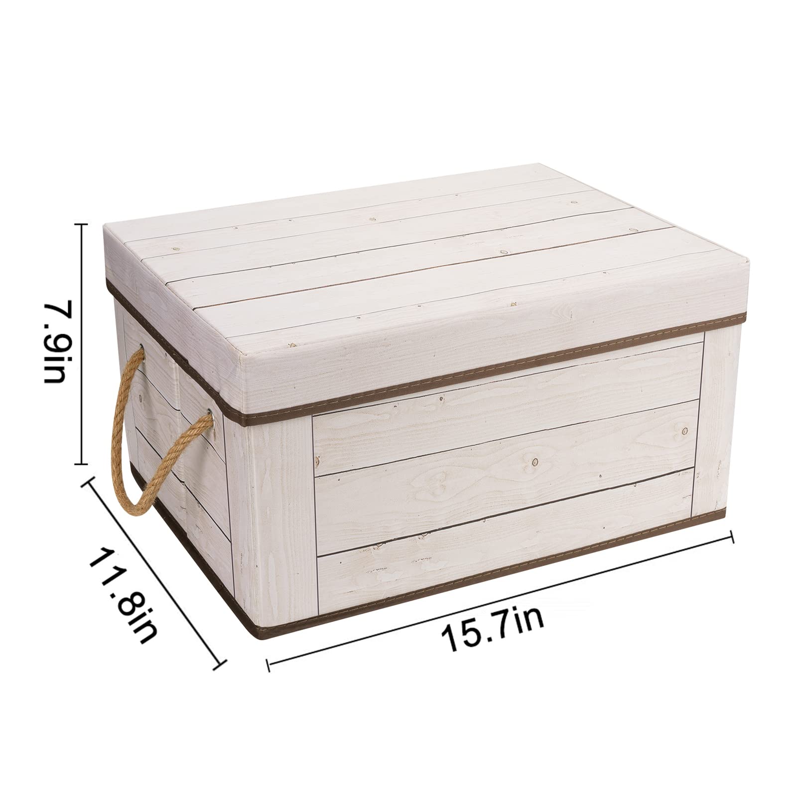 Livememory Memory Box For Keepsake, Decorative Storage Box With Lids And Handles - L15.7 X W11.8 X H7.9 Inches (Not Made Of Wood
