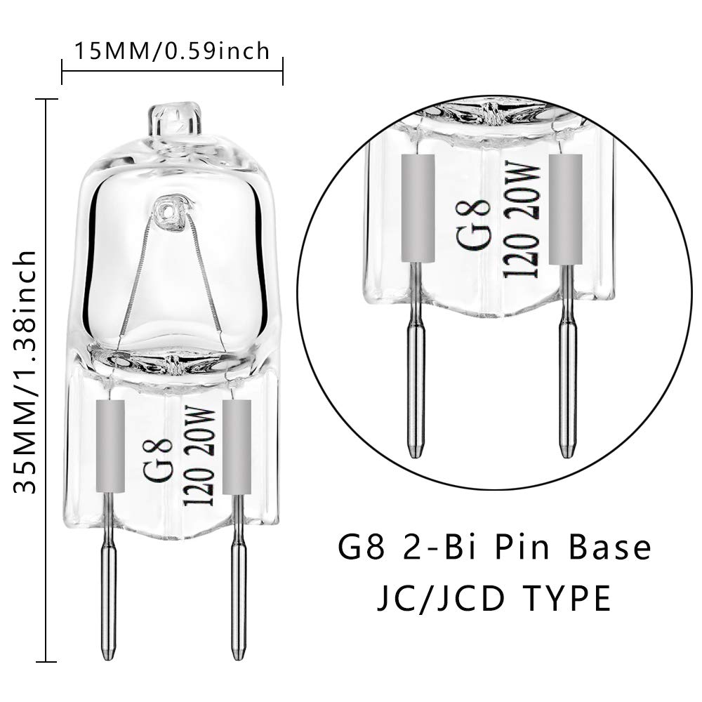 Ge Microwave Replacements, 20W Halogen Lamp Bulb Replaces Wb25X10019,Pack Of 3