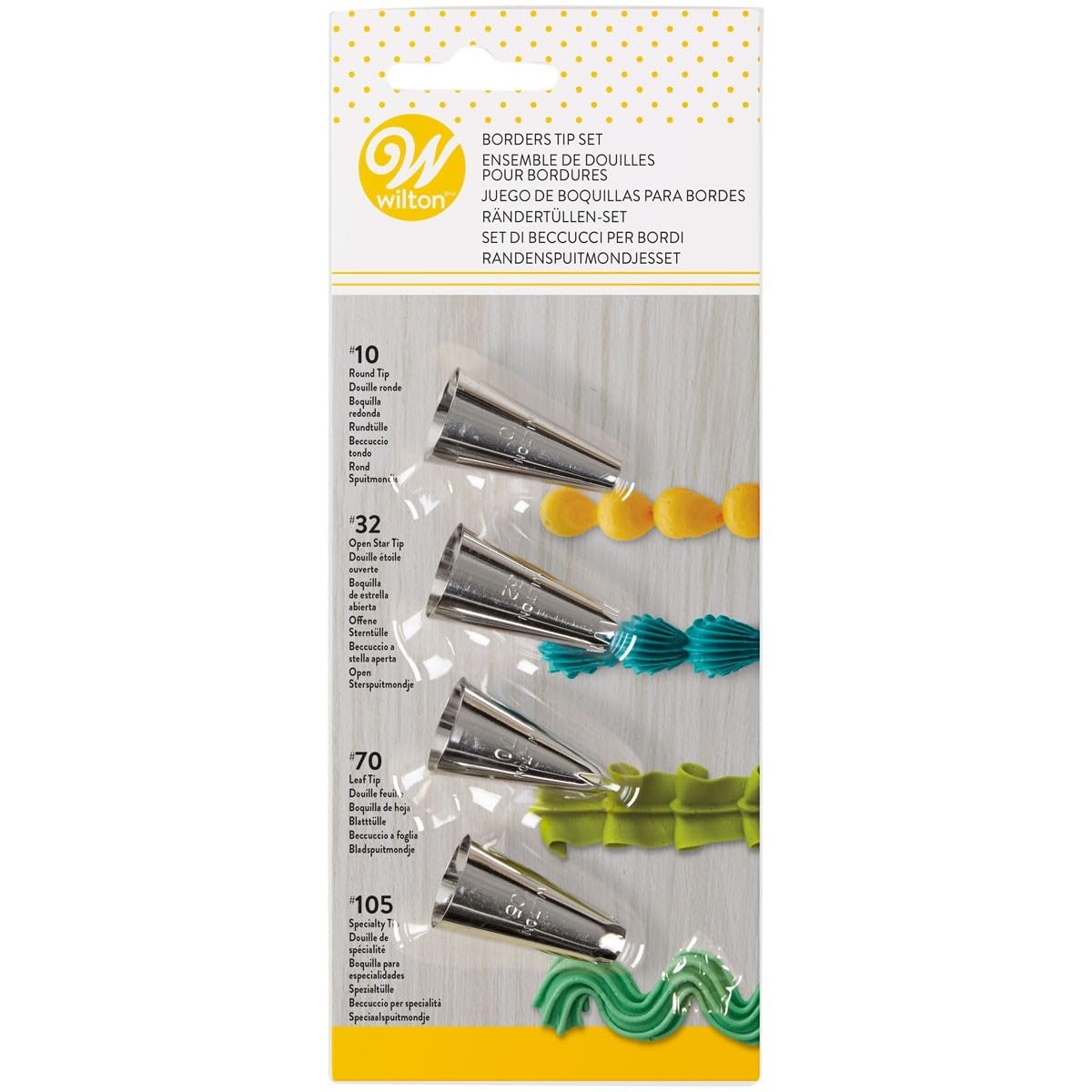 Borders Decorating Piping Tip Set, 4 Piece Set