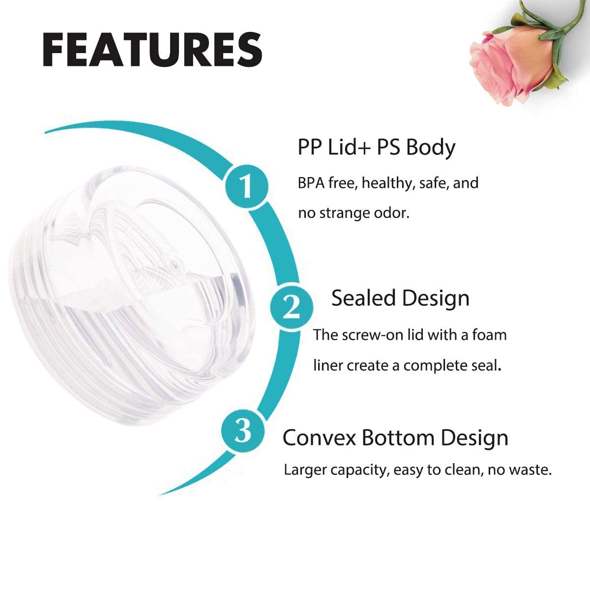 Tiny Cosmetic Containers, 10 Gram 20Pcs Sample Containers With Lids, Bpa Free Clear Sample Jars For Makeup, Lotion, Eye Shadow,