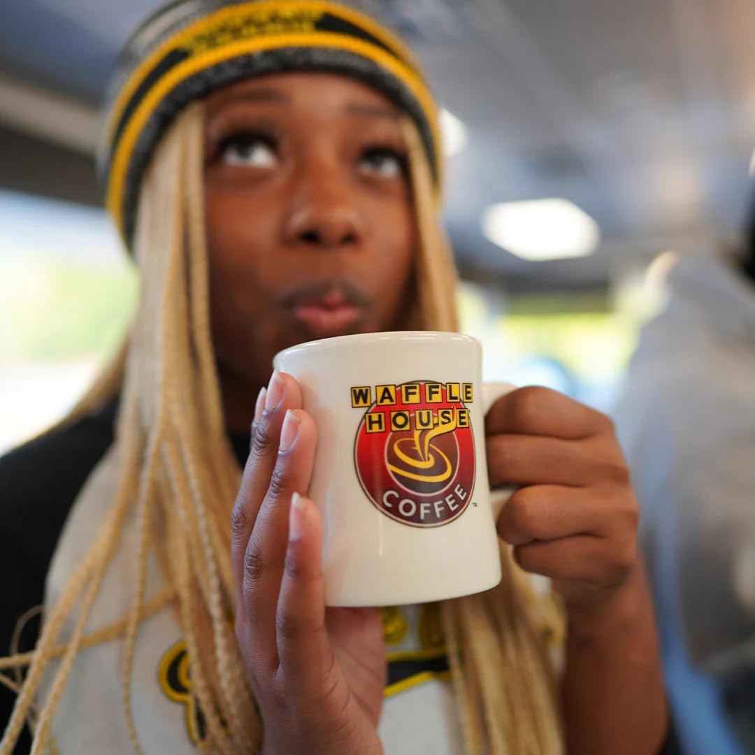 Waffle House Coffee Mug - Classic Diner-Style Ceramic Cup, 11oz - Iconic Yellow & Black Logo - Great Gift for Coffee Lovers & Fa