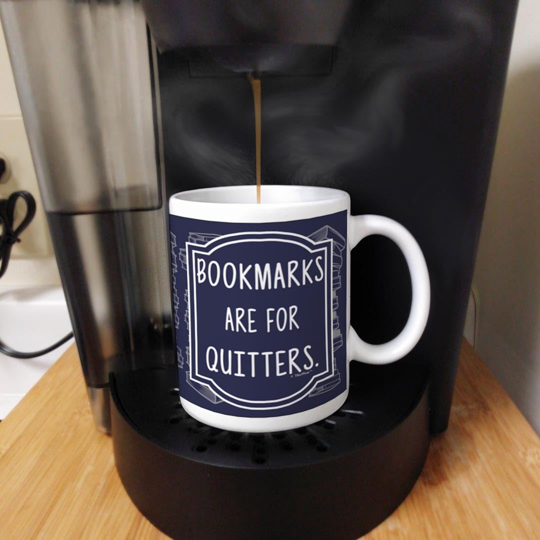 Thiswear Librarian Gifts Bookmarks Are For Quitters Funny Gifts For Readers Bookworm Gift 11Oz Ceramic Coffee Mug With Handle