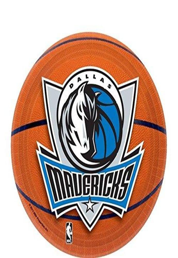 'Dallas Mavericks'' Round Plates, 7'' (8-Pack) - Basketball-Designed Premium Party Plates, Perfect For Game Day Parties