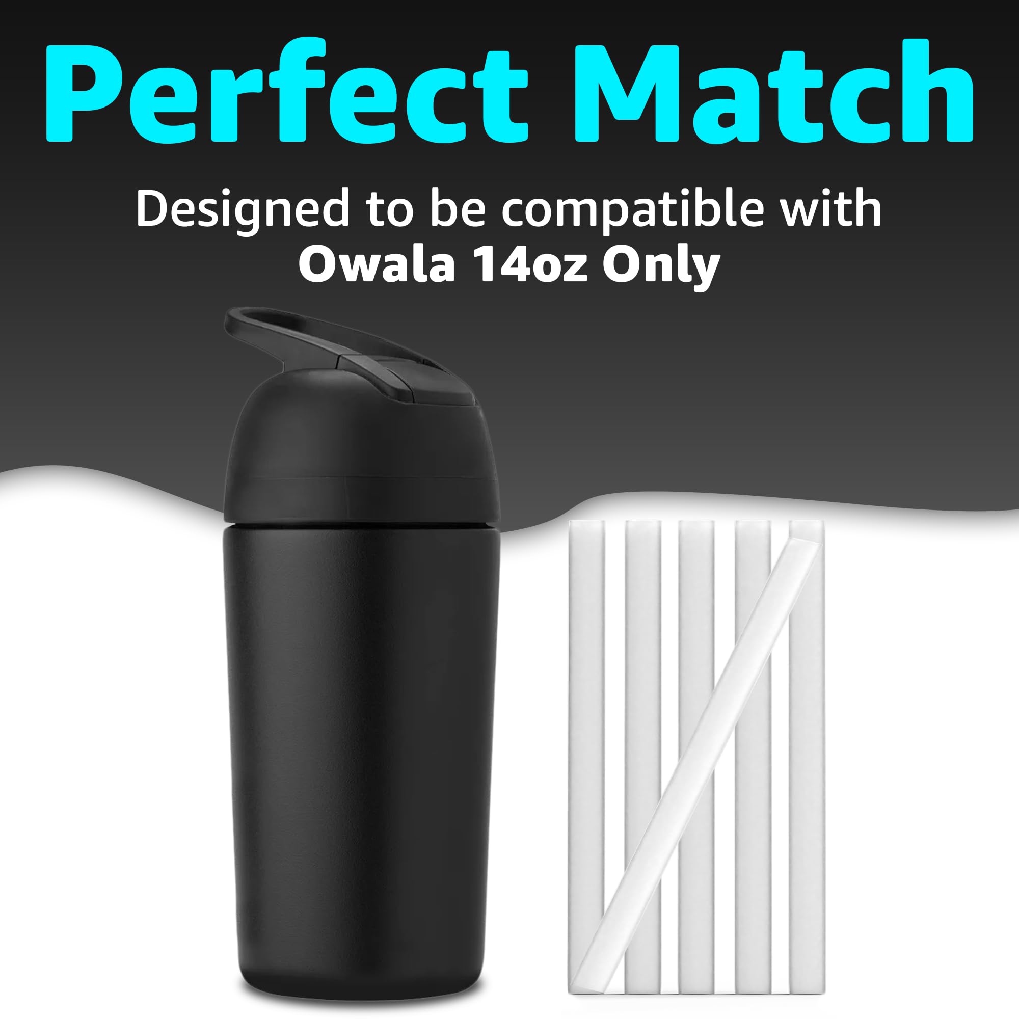 Jmoe Usa Straws For Owala 14Oz Flip Kids Water Bottles | Replacement Plastic Straw Accessories | Designed For Owala 14 Oz Kid Fl