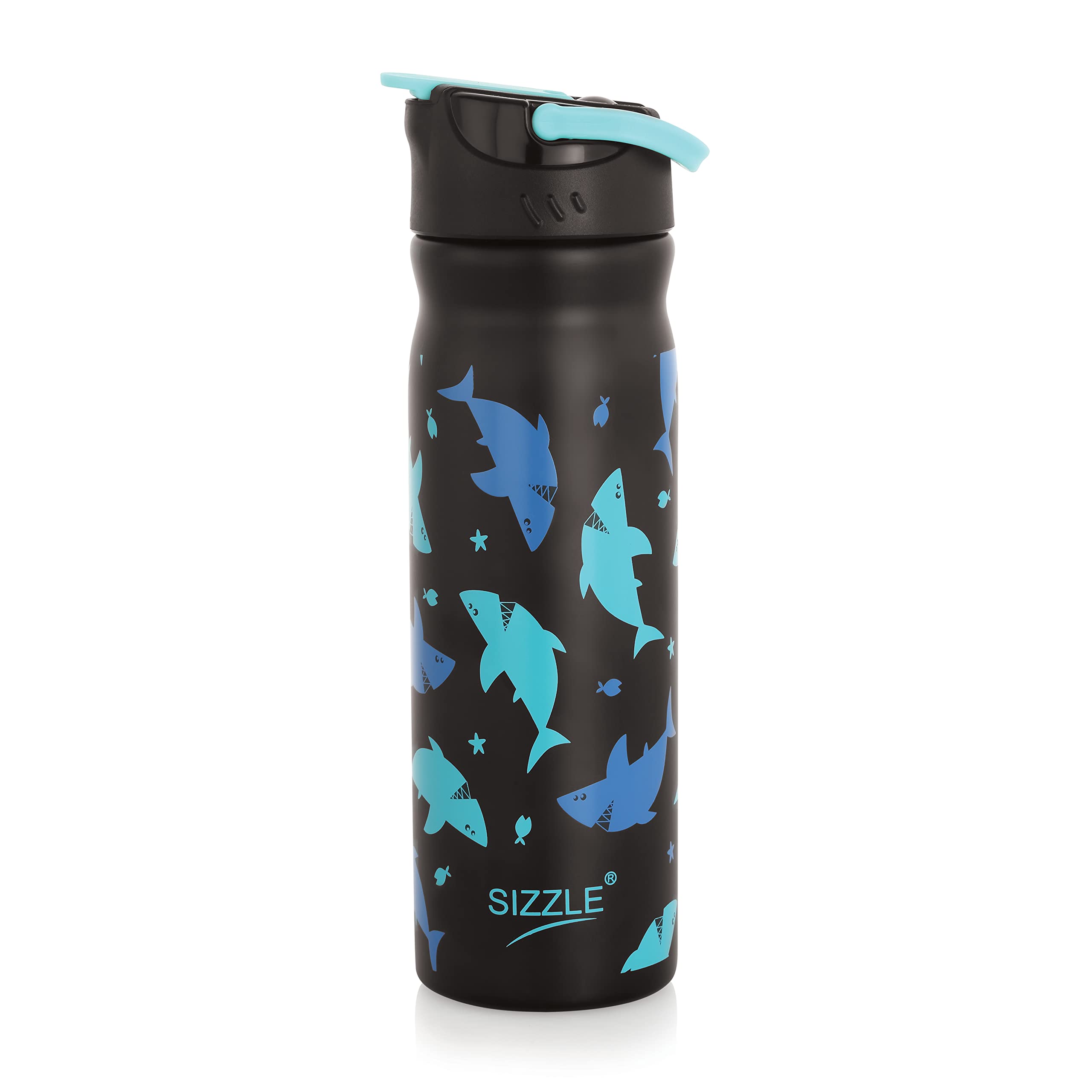 Sizzle Champion Dinosaur Stainless Steel Water Bottle For Kids 500 Ml | Lightweight Leakproof Sipper Water Bottle | White Pack O