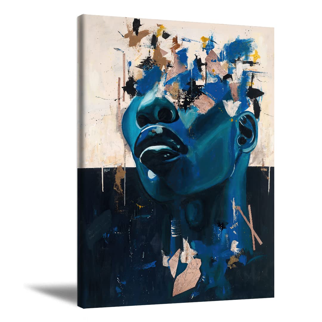 Onesheep Shop Black Women Wall Art African American Women Canvas Wall Art Black Queen Poster Abstract Modern Canvas Prints Paint