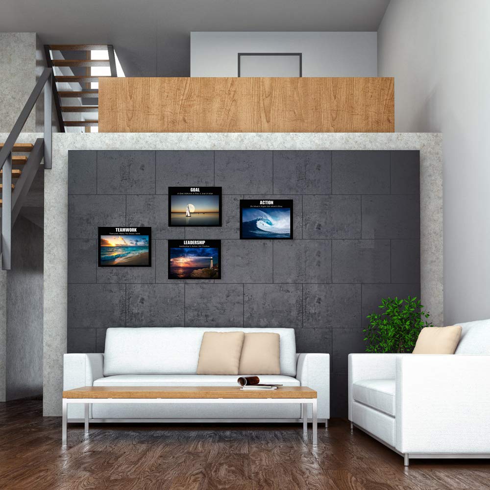 Visual Art Decor Large Motivation Teamwork Leadership Action Goal Inspirational Quotes Canvas Wall Art Ocean Waves Sea Seascape
