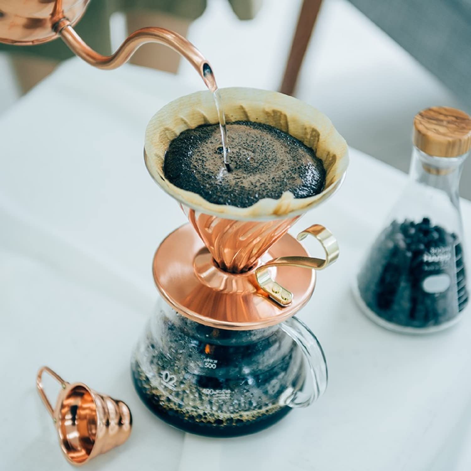HARIO VDPR-02-CP V60 Copper Dripper for 1-4 Cups  Coffee  Hand Drip  Made in Japan