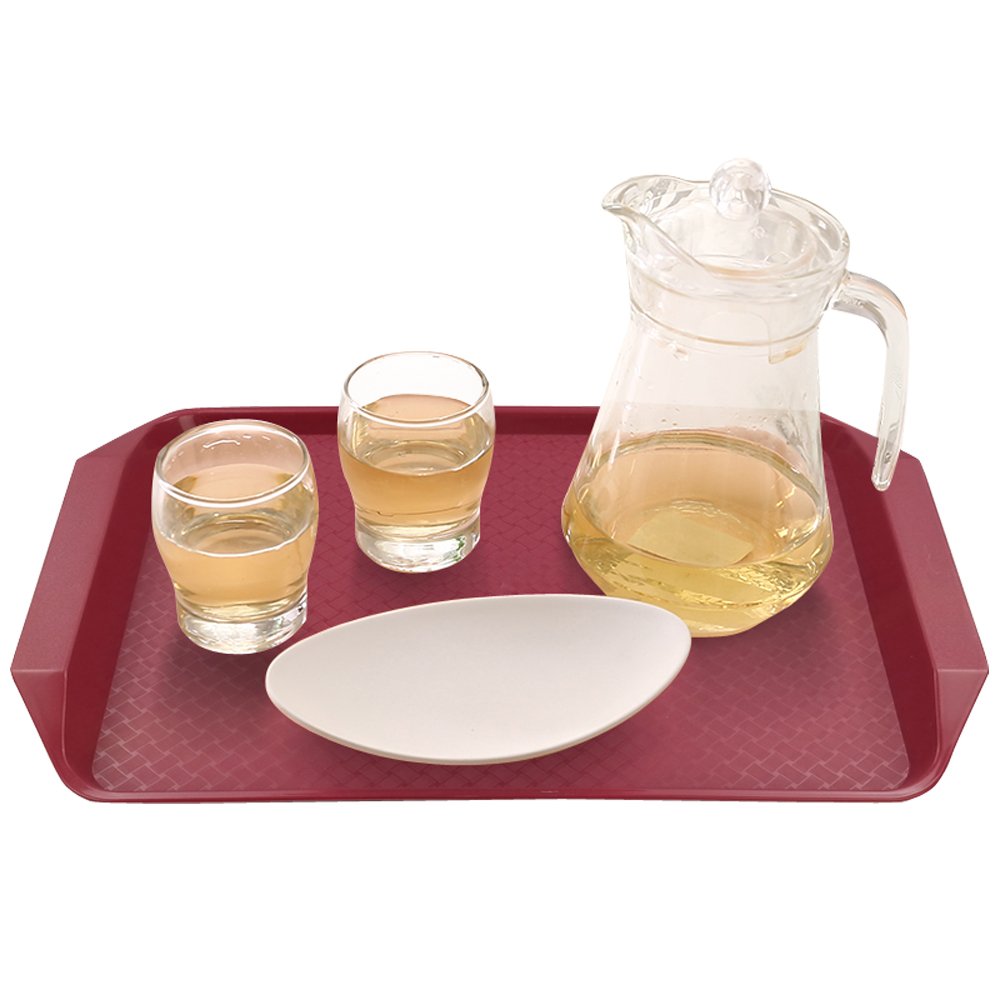 Morcte 6-Piece Plastic Fast Food Serving Trays, 16.73'' X 11.73''