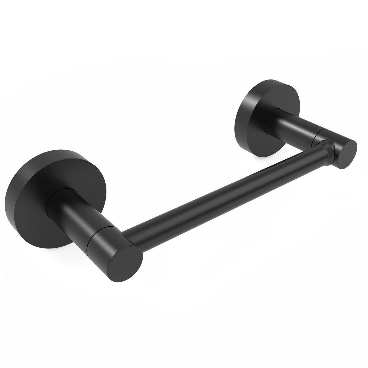 Fixsen Matte Black Toilet Paper Holder Bathroom Double Post Pivoting Tissue Roll Holder Stainless Steel And Zinc Alloy Wall Moun