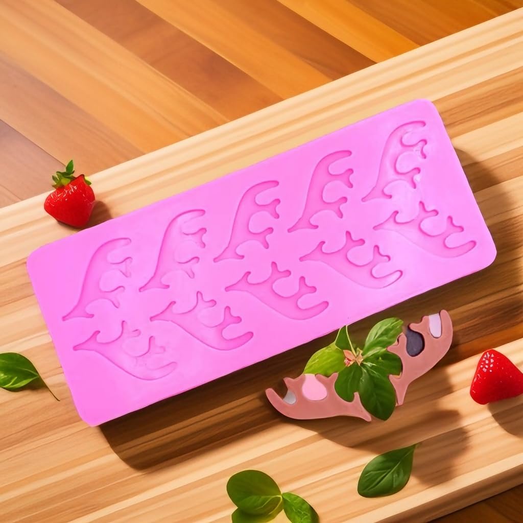 10 Holes Elk Deer Horn Fondant Silicone Mold Antlers Shape Chocolate Mold Christmas Dessert Cupcake Decoration