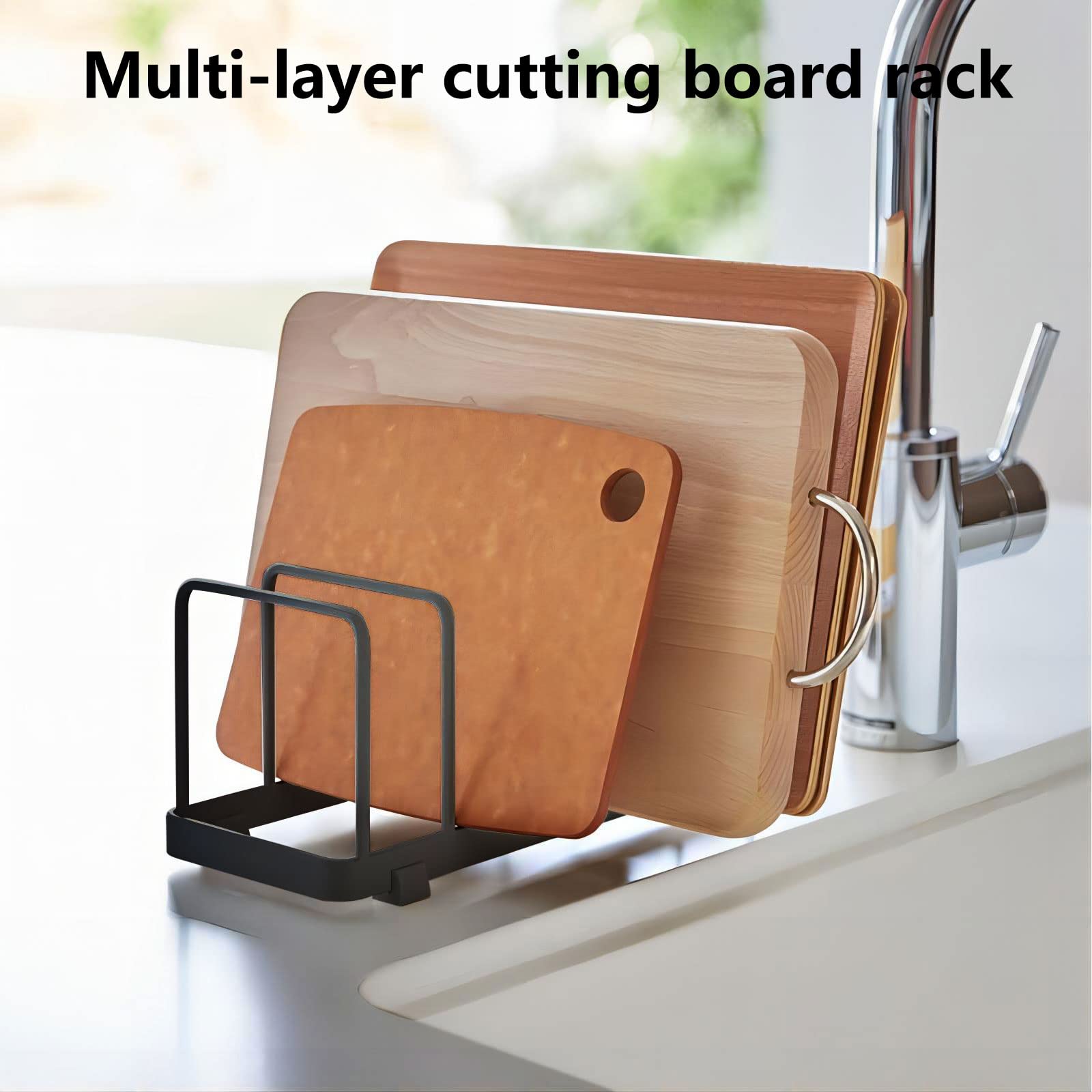 Fourmor- Home Accented Storage Rack-Kitchen Holder Stand - Diversified Euro Kitchen Organizer For Plates, Cutting Boards, Bakewa